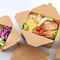 ファースト・フード、サラダ、フルーツのための環境に優しい折られたクラフト紙の食糧箱